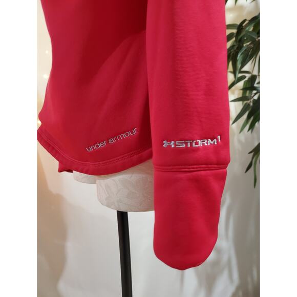Under Armour Womens Storm 1 Hot Pink 1/4 Zip Fleece Lined Pullover Size S Active - Picture 7 of 11